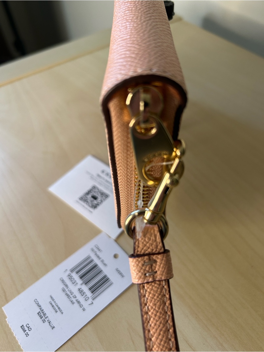 Coach Long Zip Around Wallet Blush NWT - Picture 6 of 7